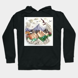 origami mountains Hoodie